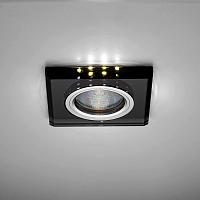 Светильник встраиваемый Италмак Bohemia LED 51 8 71 декор. стекло, подсветка MR16 220В Черный картинка 